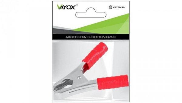 Krokodylek 50A czerwony LB0041 Vayox PAK.