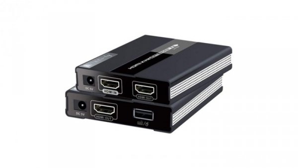 Konwerter KVM HDMI/USB 1080p60Hz do 60m po kablu sieciowym Kat6 PoC IDATA HDMI-KVM60