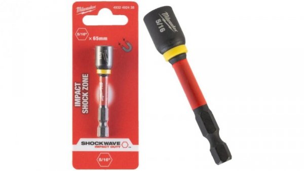 Udarowa nasadka sześciokątna magnetyczna adapter 5/16 HEX o długości 65mm MILWAUKEE