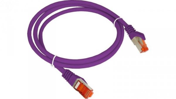 Patch-cord S/FTP kat.6A LSOH fioletowy 3m ALANTEC