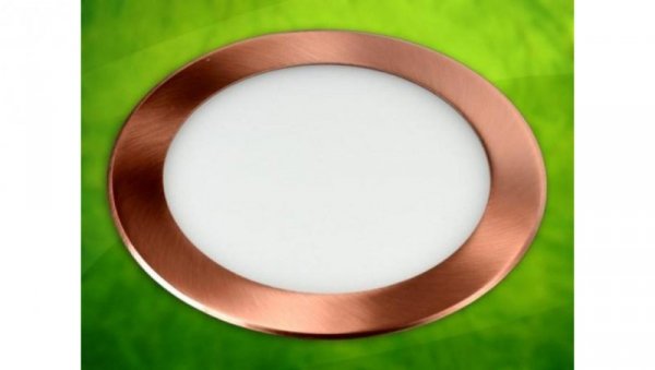 Panel led okragły Round 12W 230V mosiądz DW