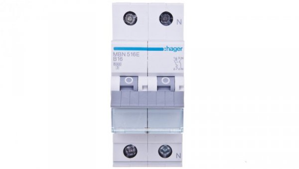 Wyłącznik nadprądowy 1+N B 16A 6kA AC MBN516E