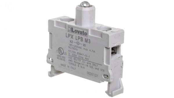 Oprawka z LED zielona 185-265V AC światło ciągłe LPXLPBM3