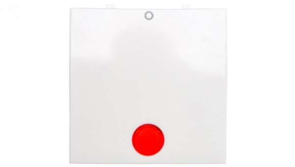 B.Kwadrat Klawisz z czerwoną soczewką symbol /0/ biały 5316248999