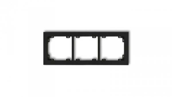 DECO Ramka potrójna czarny mat 12DR-3