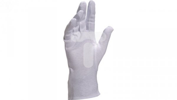Rękawice tekstylne z bawełny wybielanej krój miejski kolor biały rozmiar 7 MAIN COB4007