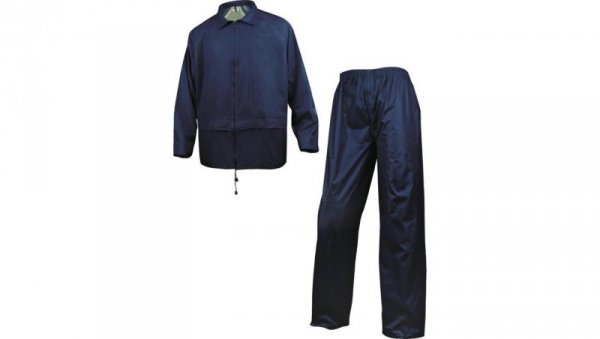 Komplet przeciwdeszczowy bluza + spodnie z poliestru powlekanego PVC kolor granatowy rozmiar XL CORPEN400MAXG