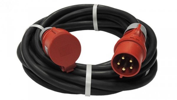 Przedłużacz budowlany trójfazowy elCORD CEE 32A 400V IP44 30m H07RN-F 5G6 z wtyczką i gniazdem CEE 32A-5P IP44 30356300