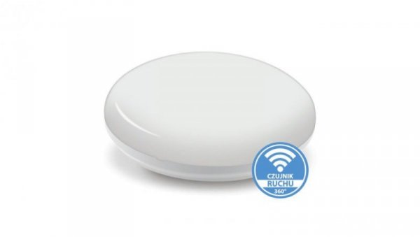Plafon SUN n/t 13W AC 230V 50Hz 4000K (neutr.) 120 st. IP54 z czujnikiem ruchu 1370lm PL-SUN/LED/13W/CR biały