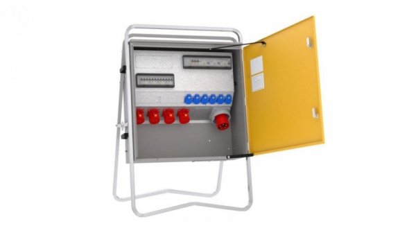 Rozdzielnica budowlana elBOX-XL W125-004006 IP44 wtyk CEE 125A-5P gniazda: 6xGK 230V 16A 4xCEE 32A 3xRCCB 10kA 75551010
