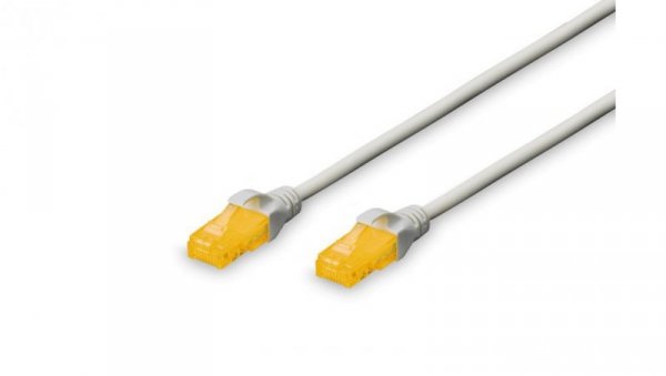 Kabel krosowy (Patch Cord) RJ45/RJ45 U/UTP kat. 6A 1m AWG 26/7 LS0H szary DK-1613-A-010