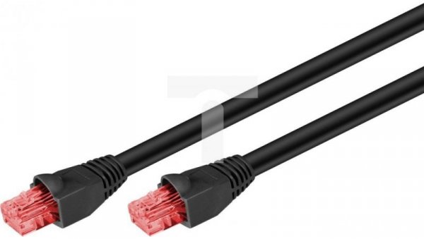 Kabel krosowy outdoor patchcord U/UTP kat.6 CU czarny 40m 55436