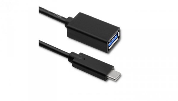 Qoltec Kabel USB 3.1 typ C męski USB 3.0 typ A żeński 0.25m