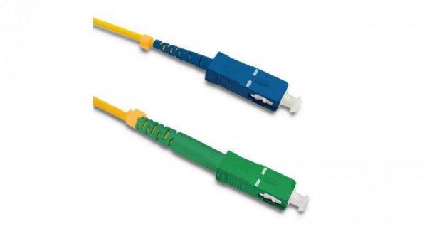 Qoltec Patchcord światłowodowy SC/APC - SC/UPC Singlemode 9/125 G652D Simplex 1m