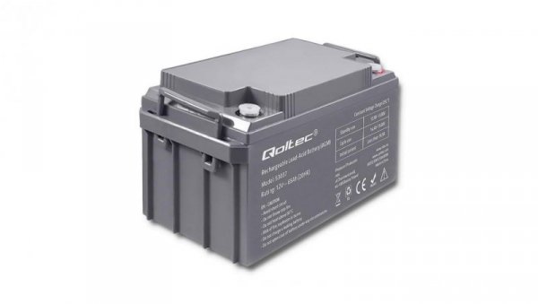 Qoltec Akumulator AGM 12V 65Ah max 780A
