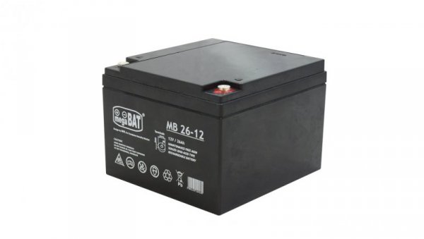 Akumulator AGM 12V 26Ah (166x175x125mm) MB 26-12