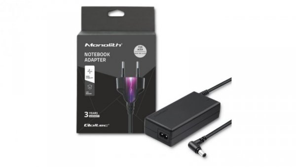 Qoltec Zasilacz do laptopa Acer 65W 19V 3.42A 5.5*2.5 +kabel zasilający