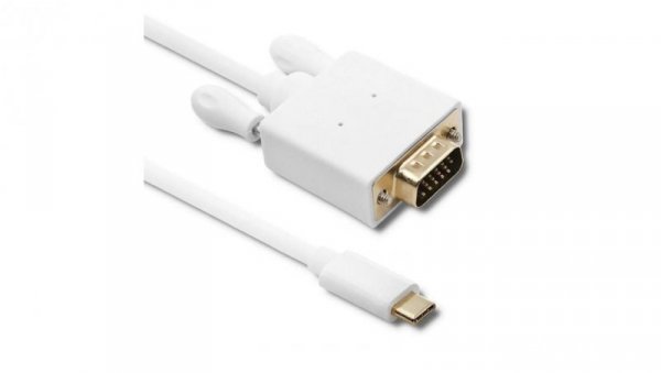 Qoltec Kabel USB 3.1 typ C męski/ VGA męski FULL HD Alternate mode 2m