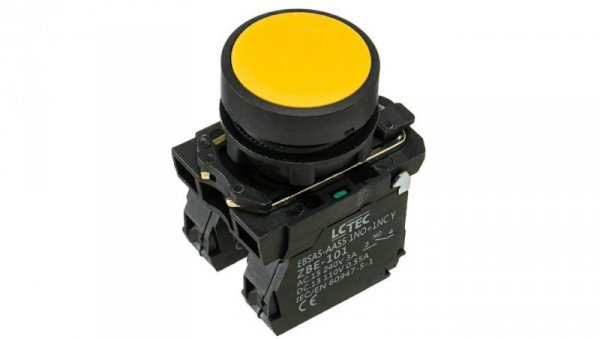 Przycisk pulpitowy IP54 kolor żółty EBSA5-AA55 1NO+1NC Y LC-Tec 5902838490693