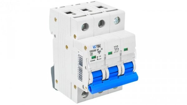 Wyłącznik nadprądowy 3P C 20A 6kA AC LC-Tec EBS9B-3C/20 LCTEC-EBS9B-3C/20
