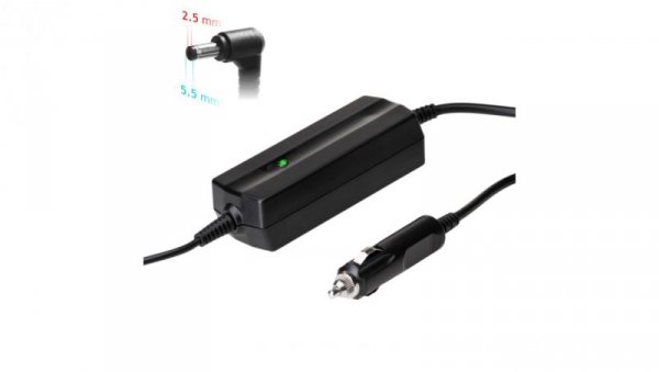 Zasilacz samochodowy do notebooka Akyga AK-ND-36 19V / 4.74A 90W 5.5 x 2.5 mm ASUS / TOSHIBA 1.2m