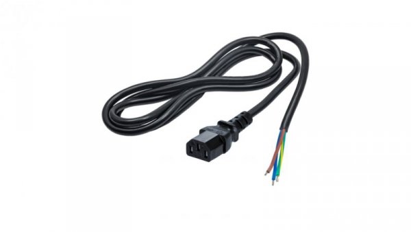 Kabel zasilający bez zakończenia Akyga AK-OT-02A CCA 3x0.5mm² IEC C13 1.5 m