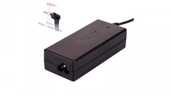 Zasilacz do notebooka Akyga AK-ND-13 19V / 3.16A 60W 5.5 x 3.0 mm + pin SAMSUNG 1.2m