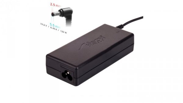 Zasilacz do notebooka Akyga AK-ND-44 19V / 6.3A 120W 5.5 x 2.5 mm ASUS / TOSHIBA / LENOVO 1.2m