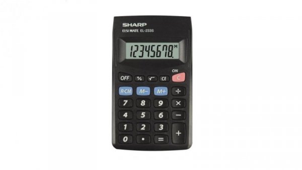 Kalkulator handheld blister el233sbbk SH-EL233SBBK
