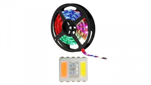 Taśma 12VDC 30 led 5050 5-chip RGBW 1m ip20 rgb + 6500K + 2700K premiumled