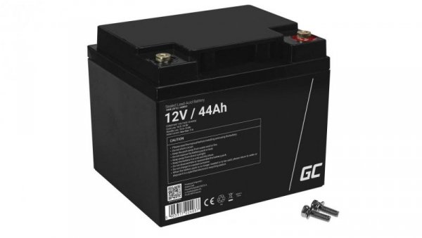 Green Cell AGM VRLA 12V 44Ah bezobsługowy akumulator do kosiarki, skutera, łodzi, wózka inwalidzkiego