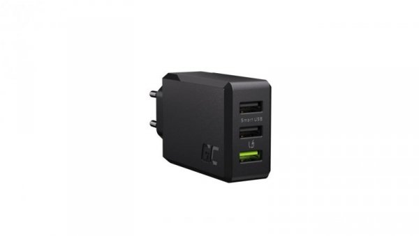 Ładowarka Sieciowa Green Cell GC ChargeSource 3 3xUSB 30W z szybkim ładowaniem Ultra Charge i Smart Charge