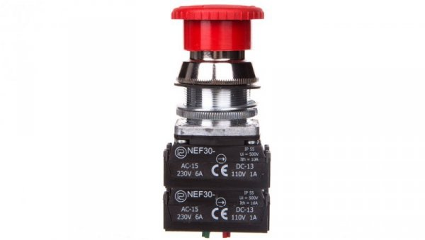 Przycisk bezpieczeństwa 30mm 2Z 2R IP56 przez obrót W0-NEF30-DRP 2X2Y C