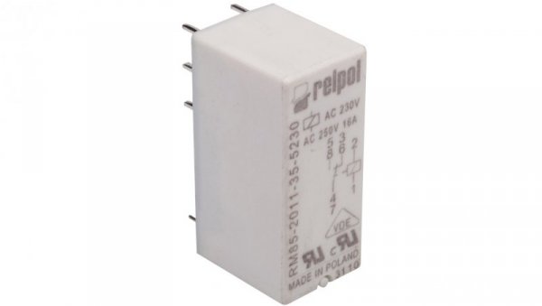 Przekaźnik miniaturowy 1P 16A 230V AC PCB AgNi RM85-2011-35-5230 604658