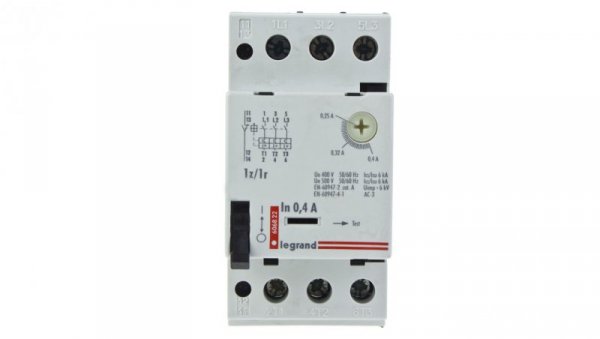 Wyłącznik silnikowy 3P 0,09kW 0,25-0,4A M 250 1R/1Z 0,4 606822