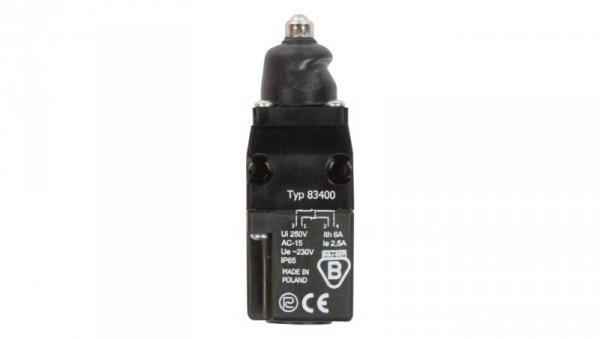 Wyłącznik krańcowy 1R 1Z w obudowie z popychaczem z kulką 83 400 W0-59-651056