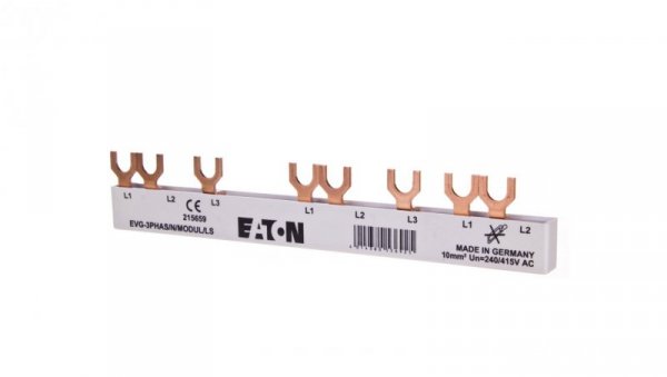 Szyna łączeniowa 3P 63A 10mm2 widełkowa EVG-3PHAS/N/5MODUL/LS 215659