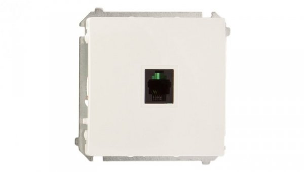 Simon Basic Gniazdo telefoniczne pojedyncze RJ11 białe BMTU.01/11