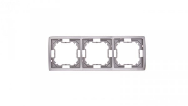 Simon Basic Standard Ramka potrójna uniwersalna stal inox BMR3/21
