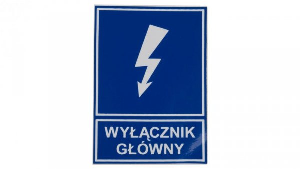 Tabliczka /znak informacyjny/ TZI 52X74S /WYŁĄCZNIK GŁÓWNY/ E04TZ-01041110200 /10szt./