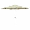 Marbueno Parasol Acero 8 Varillas D300 cm Poliester Beige Jardín, Piscina 10486