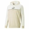 Bluza z kapturem Męska Puma Block X Tape  Beżowy