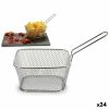 Kosz na Przekąski Kinvara 50687 Srebrzysty Żelazo 24 x 13 x 11 cm (24 Sztuk)