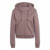 Bluza z kapturem i zamkiem Damska Adidas ALL SZN Fleece Kawa