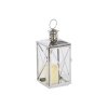 Lampa Home ESPRIT Srebrzysty Szkło Stal Chromowanie 16 x 15 x 32 cm (2 Części)