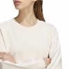 Bluza z kapturem Damska Adidas 3 Stripes Ft Swt Biały Beżowy
