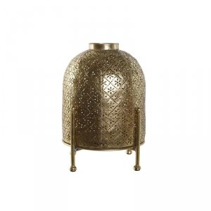 Świeczniki Home ESPRIT Złoty Metal Szkło 19 x 19 x 24,5 cm