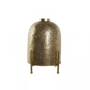 Świeczniki Home ESPRIT Złoty Metal Szkło 24 x 24 x 33 cm