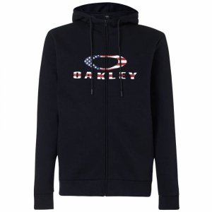 Bluza z kapturem Męska Oakley Bark Fz Hoodie 2.0 Czarny