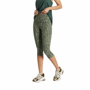 Legginsy Sportowe Damskie Ditchil Capri Vibrant Oliwka